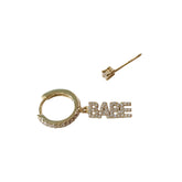 Noellery Gold Babe Huggie Clear Stud Set